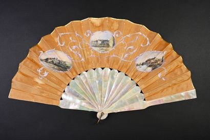 null "Hope reborn, Chatelaine so beautiful", circa 1880
Folded fan, the double sheet...