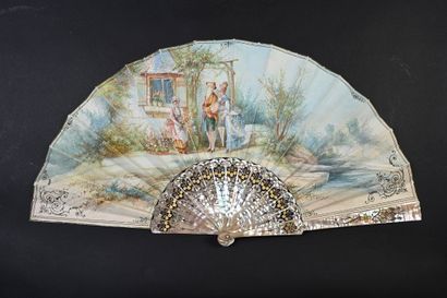 null Spes, Oh the Pretty Bouquet, ca. 1880-1890
Folded fan, the double skin sheet...