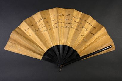 null Jean Cocteau (1889-1963), "Sa belle tante Marie", 1919
Folded fan, the sheet...