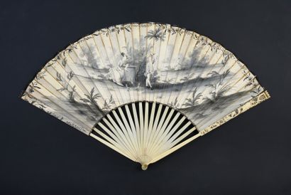 null Three little hens, circa 1770
Folded fan, the skin sheet mounted in English...