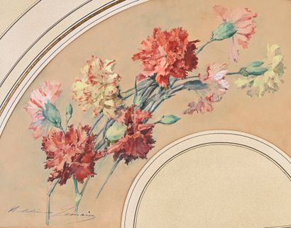 null Madeleine Lemaire (1845-1928), Carnations, ca. 1890
Fan leaf, in paper, painted...