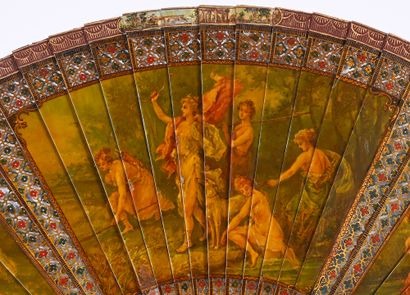 null Diana and her nymphs, circa 1900
Broken type fan in painted and varnished bone...