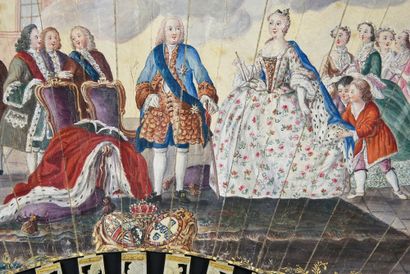 null L'accession au trône de Ferdinand VI et de Maria Barbara de Portugal, vers 1746
Rare...