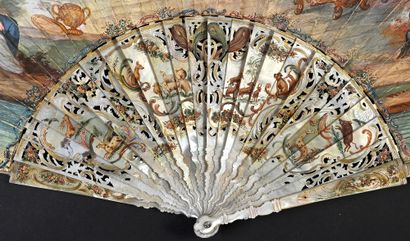 null Cleopatra on the throne of Egypt, ca. 1750
Folded fan, the leaf made of skin,...