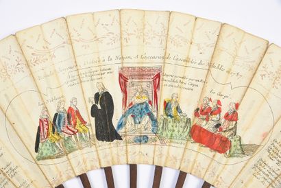 null Joyful Round of the Assembly of Notables, ca. 1787
Folded fan, the double sheet...