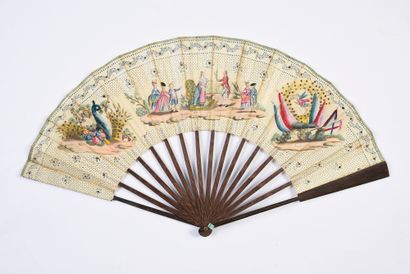 null Peace and Gifts from Heaven, ca. 1780
Folded fan, the double sheet of paper...