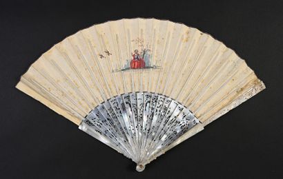 null Jewels for Rebecca, ca. 1750
Folded fan, the skin sheet, mounted in English,...