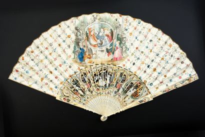 null Dancers, circa 1750-1760
Folded fan, skin sheet, mounted in English style and...