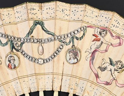 null L'affaire du collier de la Reine, vers 1784-1786
Éventail plié, la feuille double...