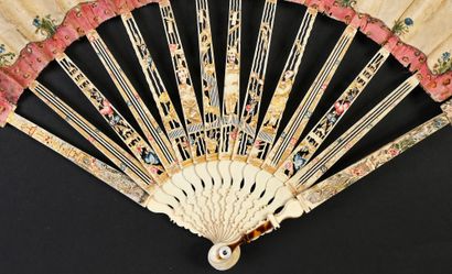 null Wedding at the French Court, ca. 1770-1780
Folded fan, the double silk sheet...