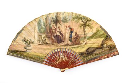 null Trade with the Indies, circa 1800
Folded fan, the double sheet of engraved paper...