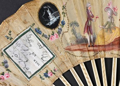 null Voyage to the South Seas, ca. 1770-1780
Folded fan, the silk sheet painted with...