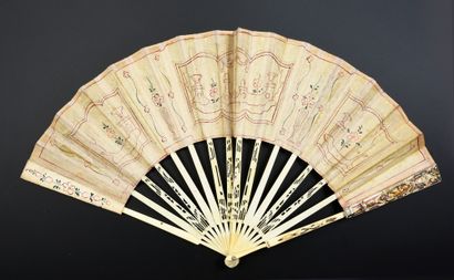 null Promise of union, ca. 1770-1780
Folded fan, silk leaf painted with gouache of...
