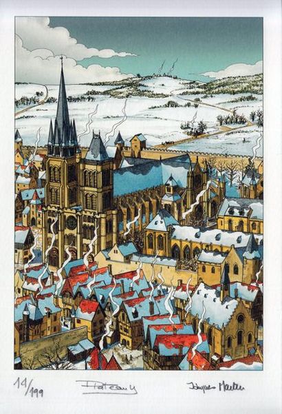 JACQUES MARTIN (1921-2010) 6 GREETING CARDS (2000-2005) - VOEUX 2000/01 / VOYAGE...