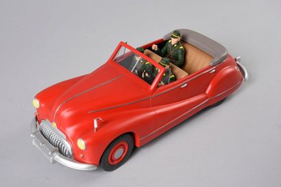 Aroutcheff JACOBS. BLAKE AND MORTIMER BUICK CABRIOLET Sculpture in polychrome resin...