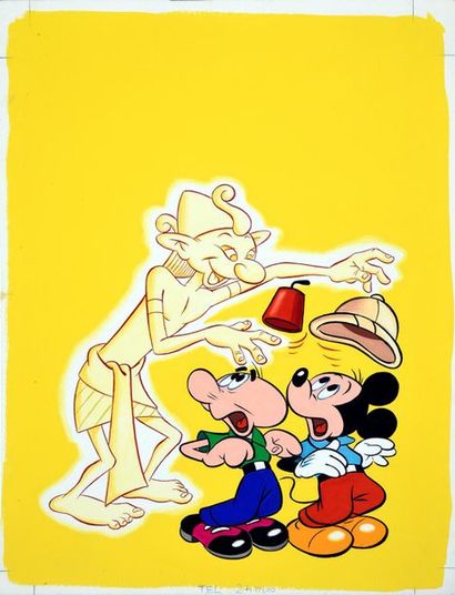 Disney Studios 
COVER OF MICKEY'S DIARY N°1661:
MICKEY AND HIS SIDEKICK IGA BIVA...