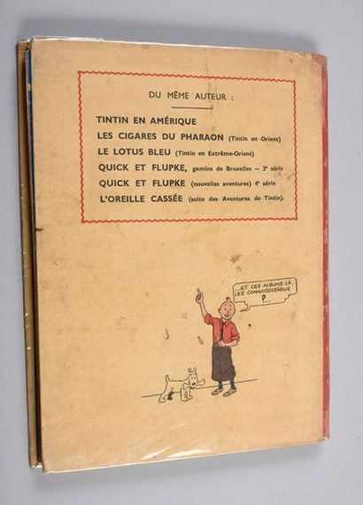 HERGÉ. TINTIN 02. TINTIN AU CONGO EDITION ORIGINALE REPORTER CASTERMAN 1937.
A3....