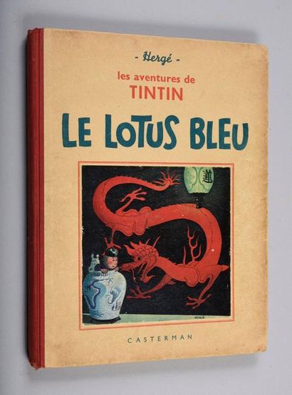HERGÉ. TINTIN 05. THE BLUE CASTERMAN LOTUS 1939. A9.
Red Back. 4 colour off-text....