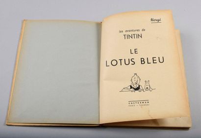 HERGÉ. TINTIN 05. LE LOTUS BLEU CASTERMAN 1939. A9.
Dos Rouge. 4 hors-texte couleurs....