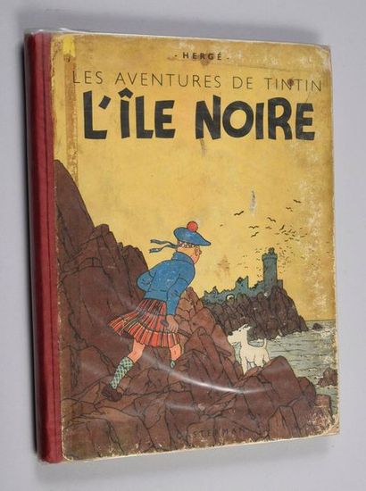 HERGÉ. TINTIN 07. L'ÎLE NOIRE EDITION DITE GRANDE IMAGE. CASTERMAN 1942. A 18.
Dos...
