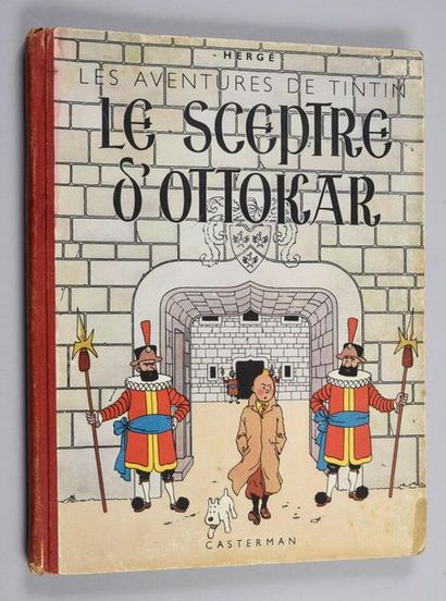 HERGÉ. TINTIN 08. LE SCEPTRE D'OTTOKAR.
EDITION DITE GRANDE IMAGE. CASTERMAN 1942....