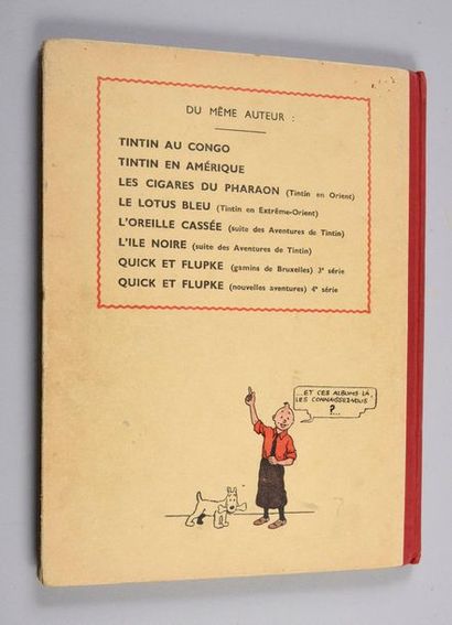 HERGÉ. Tintin 08. Le sceptre d'Ottokar.
Edition originale Casterman 1939. A7.
Dos...