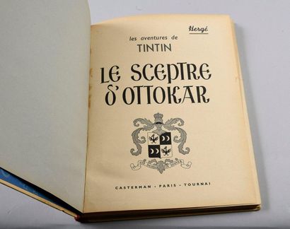 HERGÉ. Tintin 08. Le sceptre d'Ottokar.
Edition originale Casterman 1939. A7.
Dos...