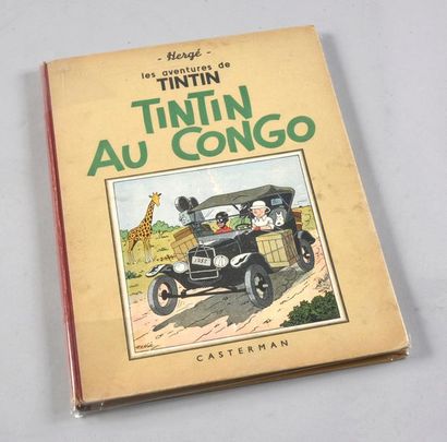 HERGÉ. TINTIN 02. TINTIN AU CONGO.
CASTERMAN A14. 1941.
Quatre hors texte couleurs,...