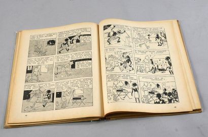 HERGÉ. TINTIN 02. TINTIN AU CONGO.
CASTERMAN A14. 1941.
Quatre hors texte couleurs,...