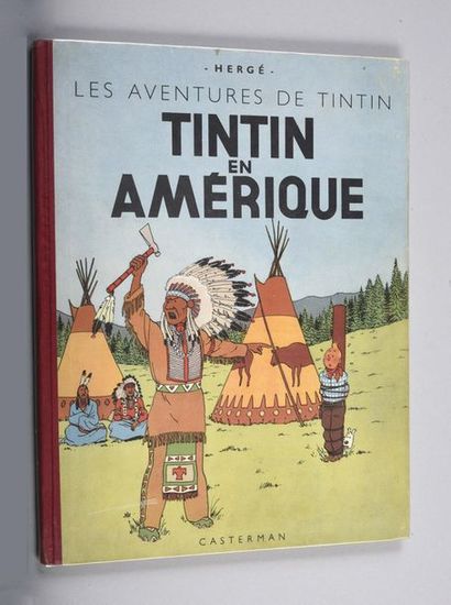 HERGÉ. TINTIN 03. TINTIN EN AMÉRIQUE.
EDITION RECARTONNÉE. B2 (Noté Copyright Casterman...