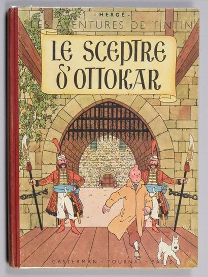 HERGÉ. TINTIN 08. OTTOKAR'S SCEPTER.
ORIGINAL EDITION COLORS. CASTERMAN 1947. B1.
Red...