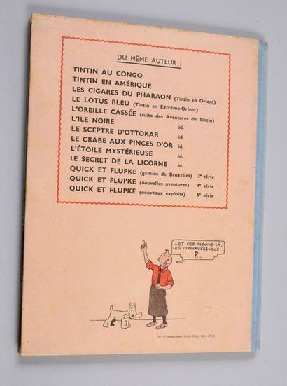 HERGÉ. TINTIN 10. THE MYSTERIOUS STAR.
CASTERMAN 1944. A23.
With authorization number...
