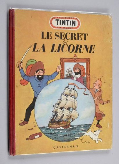 HERGÉ. TINTIN 11. LE SECRET DE LA LICORNE EDITION DITE AU MÉDAILLON. CASTERMAN 1952....
