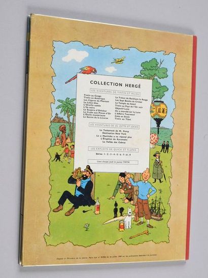 HERGÉ. TINTIN 20. TINTIN AU TIBET EDITION ORIGINALE BELGE. CASTERMAN 1961. B29.
Album...