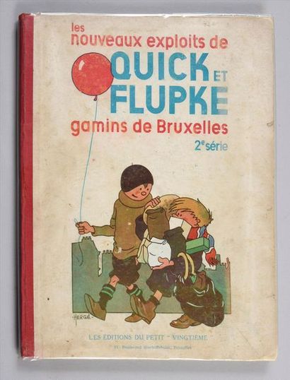 HERGÉ. QUICK AND FLUPKE.
KIDS FROM BRUSSELS. 2ND SERIES. P4. 1932.
Original black...
