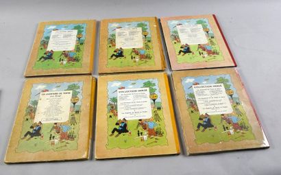 HERGÉ A SET OF 7 TINTIN ALBUMS, TWO OF WHICH ARE ORIGINAL EDITIONS.
Les 7 boules...