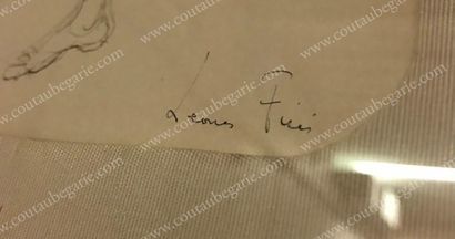 FINI Léonor (1908-1996). Scènes érotiques.
Dessin à l'encre brune sur papier, signé...