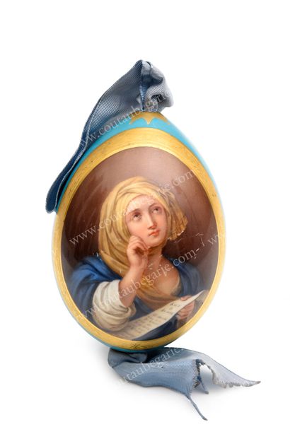 null BEAUTIFUL PORCELAIN EASTER EGG.
By the imperial factory, St. Petersburg, late...