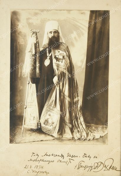 null VARNAVA, Patriarch of Serbia, born Petar Rositch (1880-1937). 
 Large photographic...