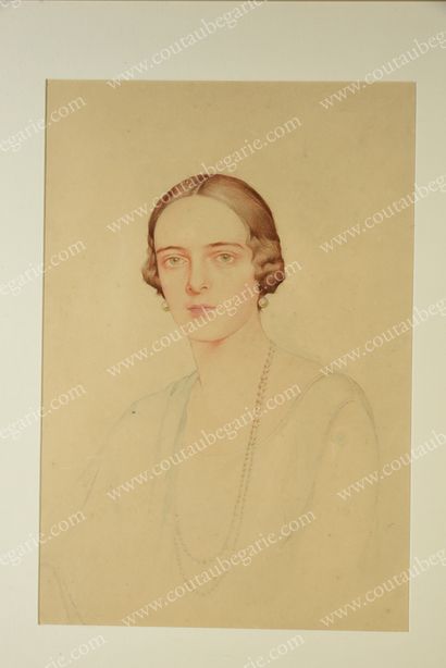 BORISOVA Aimée-Liouba (active entre 1923 et 1939). Portrait of Princess Felix Youssoupoff,...