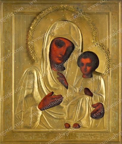 null HOLY MOTHER OF GOD IVERSKAIA.
Russian icon, tempera on wood, early 20th century,...