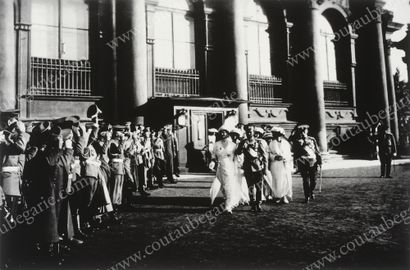 null IMPERIAL FAMILY OF RUSSIA. 
 Leaving the Winter Palace in St. Petersburg, after...