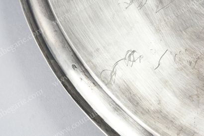  SILVER SERVICE PLATE. By IGNATIEFF, St. Petersburg, before 1896. Of oval form, engraved...