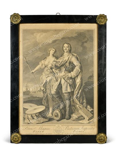 WAGNER Joseph (1706-1780). L'empereur Pierre le Grand (1672-1725). Gravure signée...