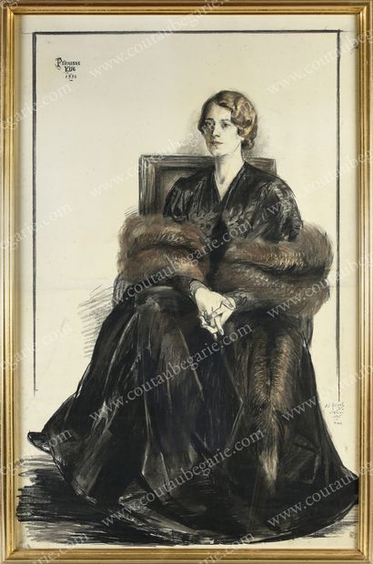 GRANDHOMME-NOZAL Julie (1880-1966). Portrait of the Grand Duchess Kyra Kyrilovna...