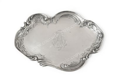 SILVER MAILING TRAY.
Oval shape, with a Louis...
