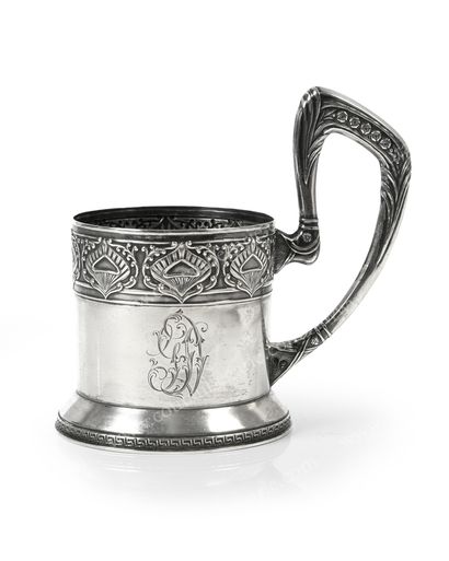SILVER TEA HOLDER.
By BASKAKOFF, Moscow,...