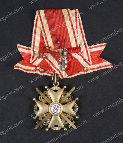 null ORDER OF SAINT STANISLAS (Russia). 
 Knight's cross, 3rd class model, in gilded...
