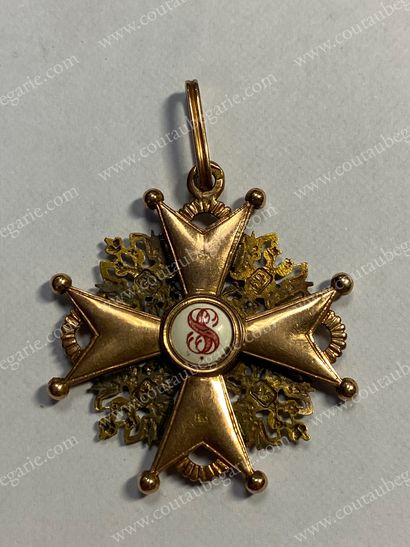null ORDRE DE SAINT-STANISLAS (Russie).
Croix de chevalier, modèle de 3e classe,...