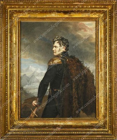 ÉCOLE RUSSE DU XIXe SIÈCLE. 
Portrait du général Alexis Petrovitch Iermoloff (1777-1841)...